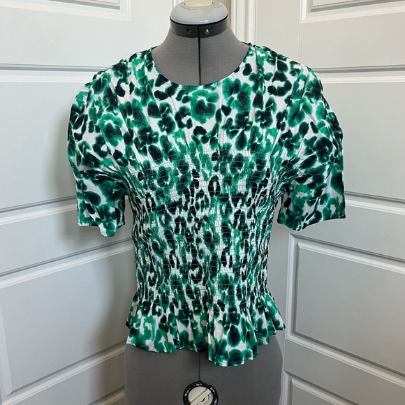 Baum Und Pferdgarten Mynowa Top in Floating Flower Green NWT Size 36 - Picture 4 of 10